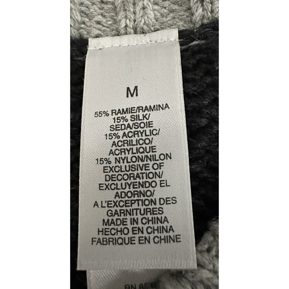 Liz Claiborne Full Zip Cardigan Cable Knit Sweater Snowflake Women's M Cardigan - Picture 6 of 8